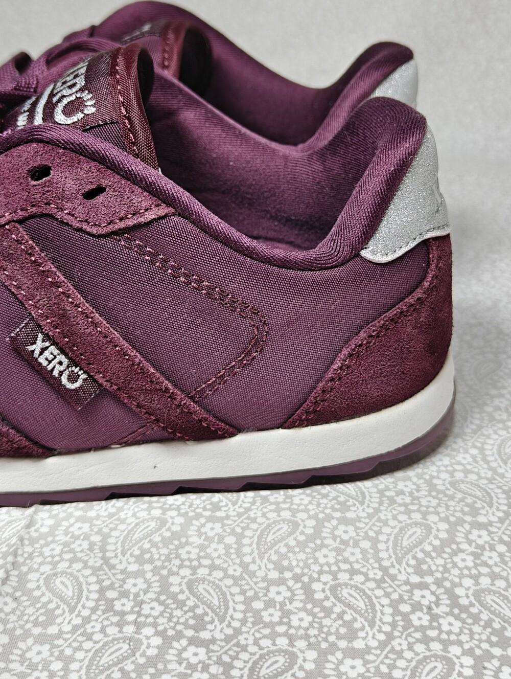 XERO Wynn Minimalist Nylon Athletic Burgundy Sneaker Women's Shoe Sz 5 - Picture 4 of 9